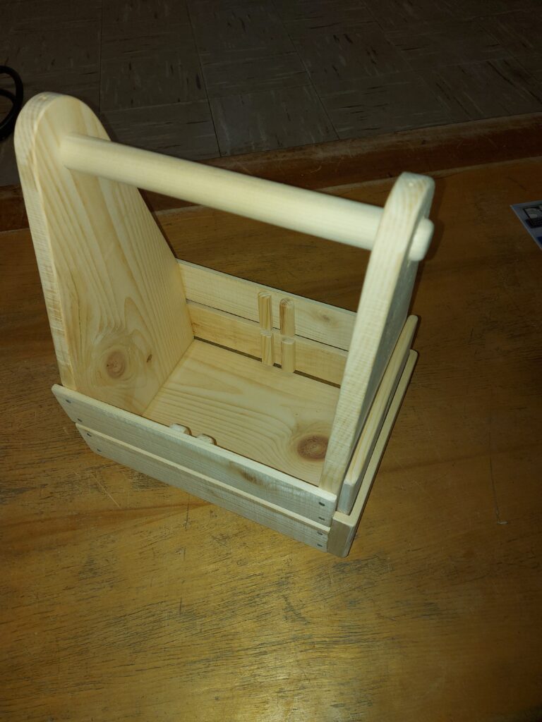 Milk crate made from pine and spruce by Gord T